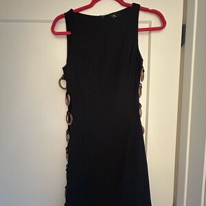 Lulu’s Decidedly Summery Black Cutout Sleeveless O-Ring Mini Dress